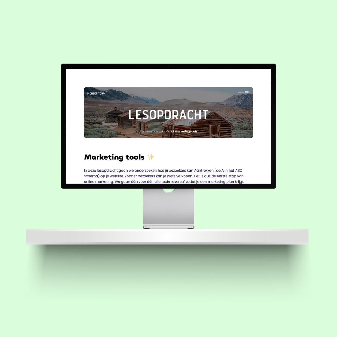 Lesopdracht voorbeeld - Marketing tools