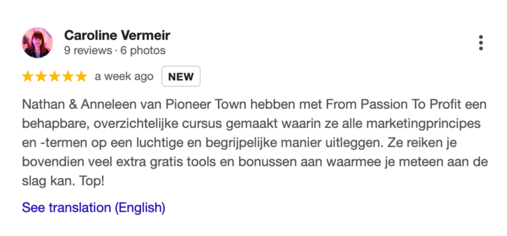 Grid review - From Passion to Profit - Caroline Vermeir